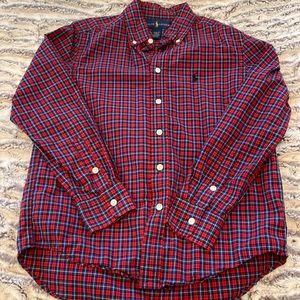 Boys, M (10-12), 100% cotton, Ralph Lauren button down. Very gently worn.